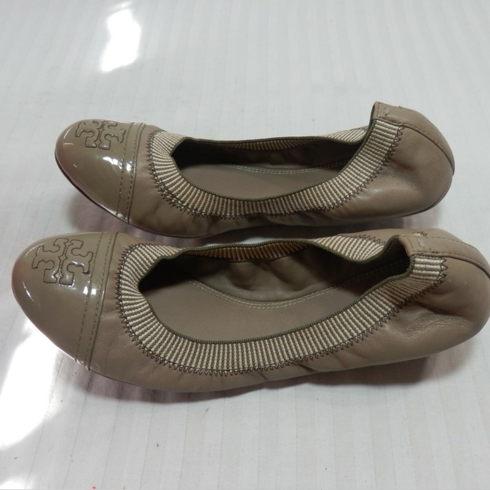 Tory Burch tan ballet flats